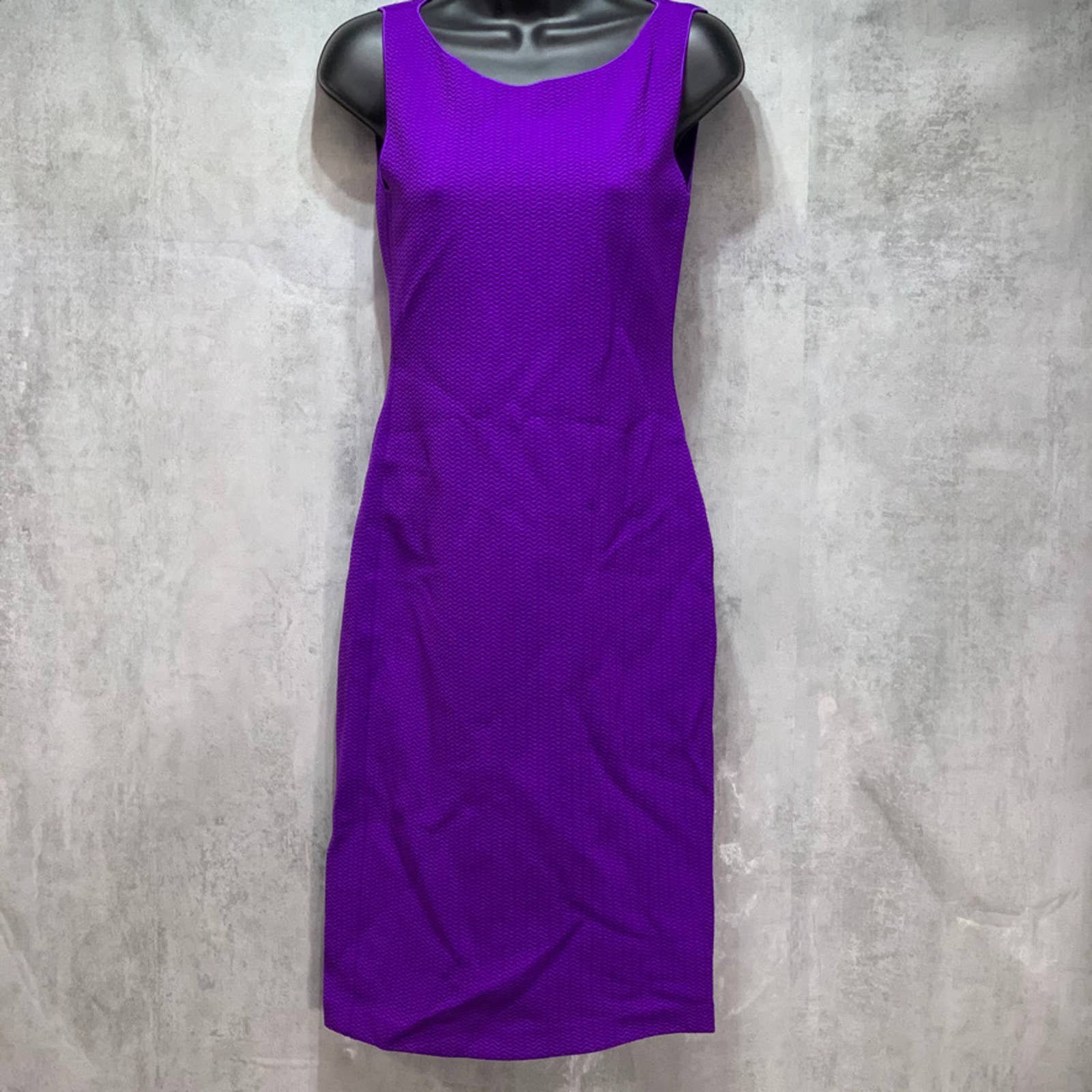 Emporio Armani Purple Textured Fitted Sleeveless